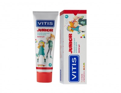 Зубная паста-гель детская VITIS® Junior от 6 лет, со фтором (1450ppm), вкус тутти-фрутти